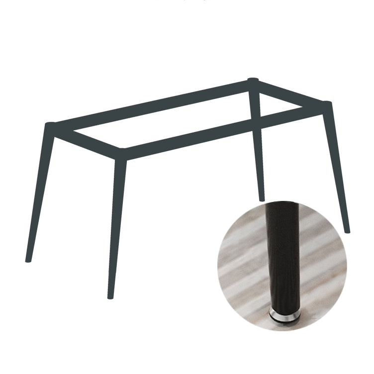 Rectangle Stone Top Dining Table Modern Black Base Dining Table for Living Room