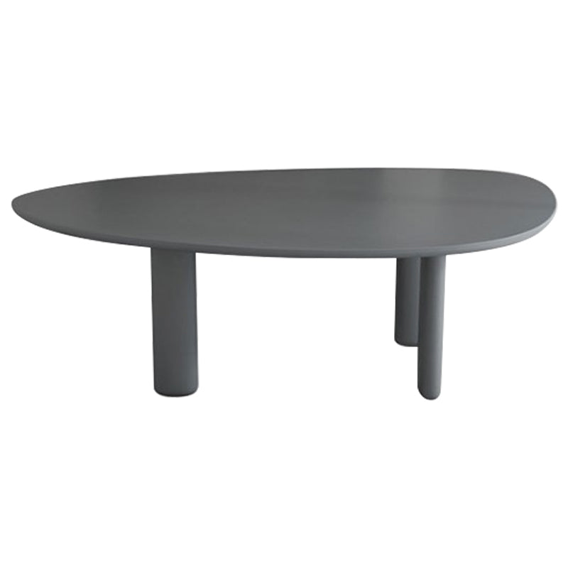 Nordic Simple Solid Wood Table for Restaurant Oval Table with Three Pedestal