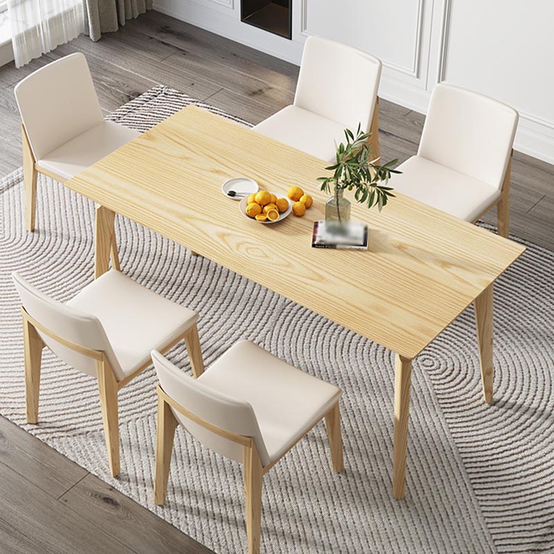 4-foot Solid Wood Table Rectangle Modern Fixed Dinner Room Kitchen Table