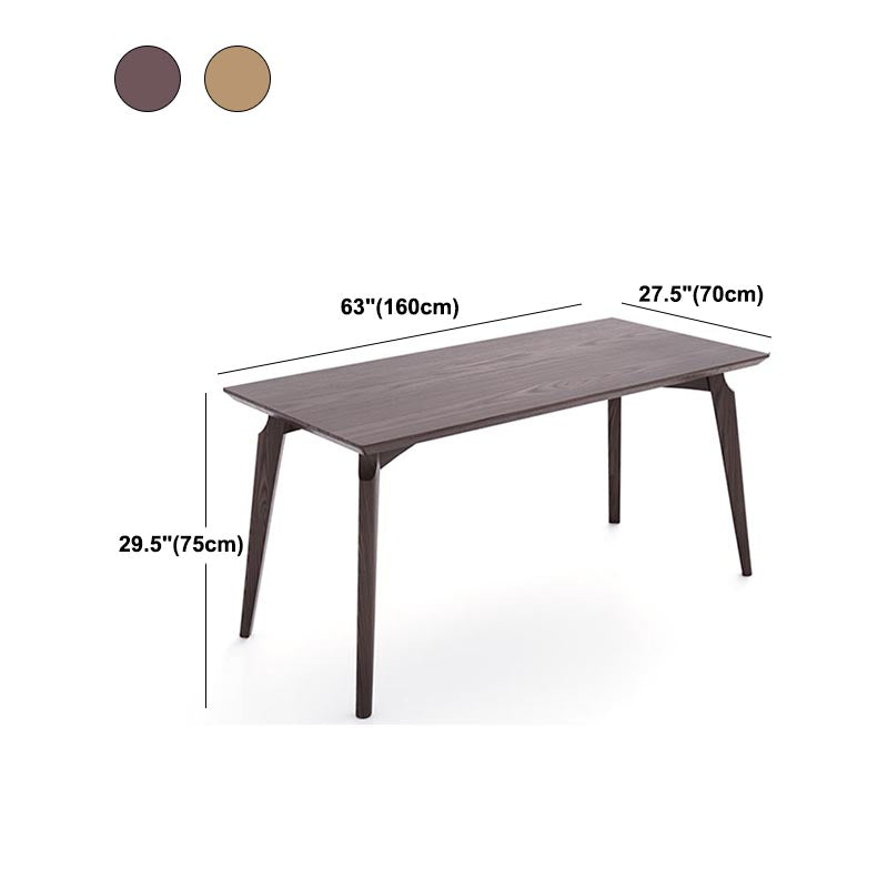 4-foot Solid Wood Table Rectangle Modern Fixed Dinner Room Kitchen Table