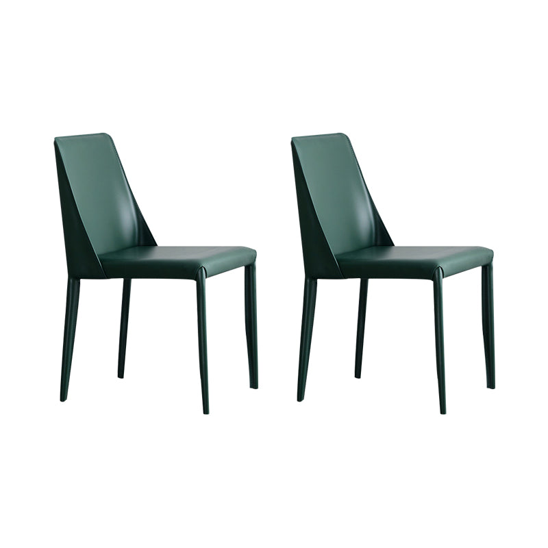 Modern Chair Dining Armless Chair for Kitchen with Metal Legs