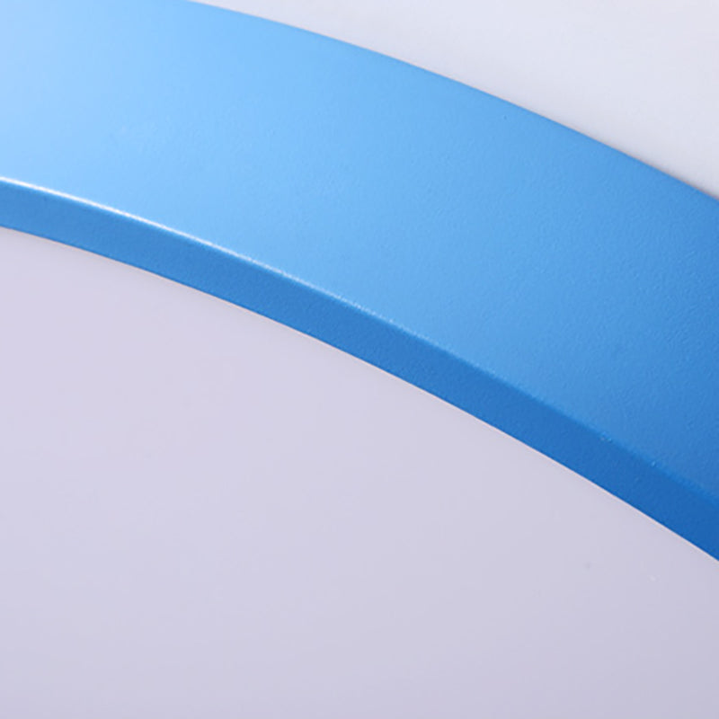 Nordic Round Ceiling Light Metal Colorful LED Flush Mount Light for Living Room