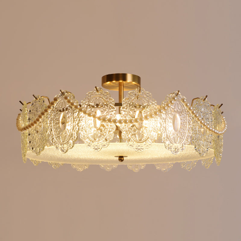 Glass Shade Flush Mount Ceiling Light Modern Flush Mount Ceiling Fixture