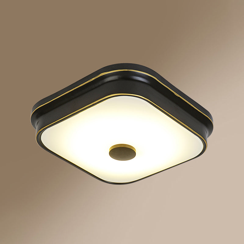 Modern Style Geometric Flush Mount Light Glass 1-Light Flush Ceiling Lights