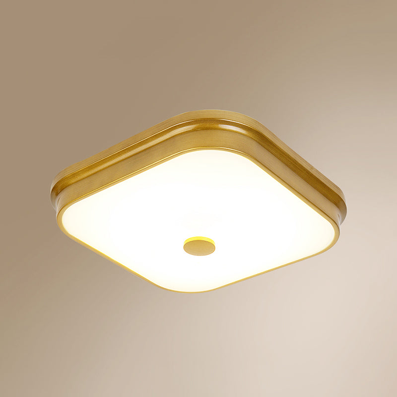 Modern Style Geometric Flush Mount Light Glass 1-Light Flush Ceiling Lights