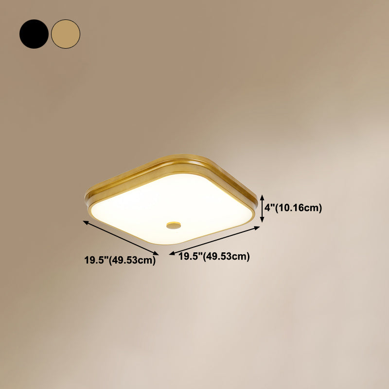 Modern Style Geometric Flush Mount Light Glass 1-Light Flush Ceiling Lights