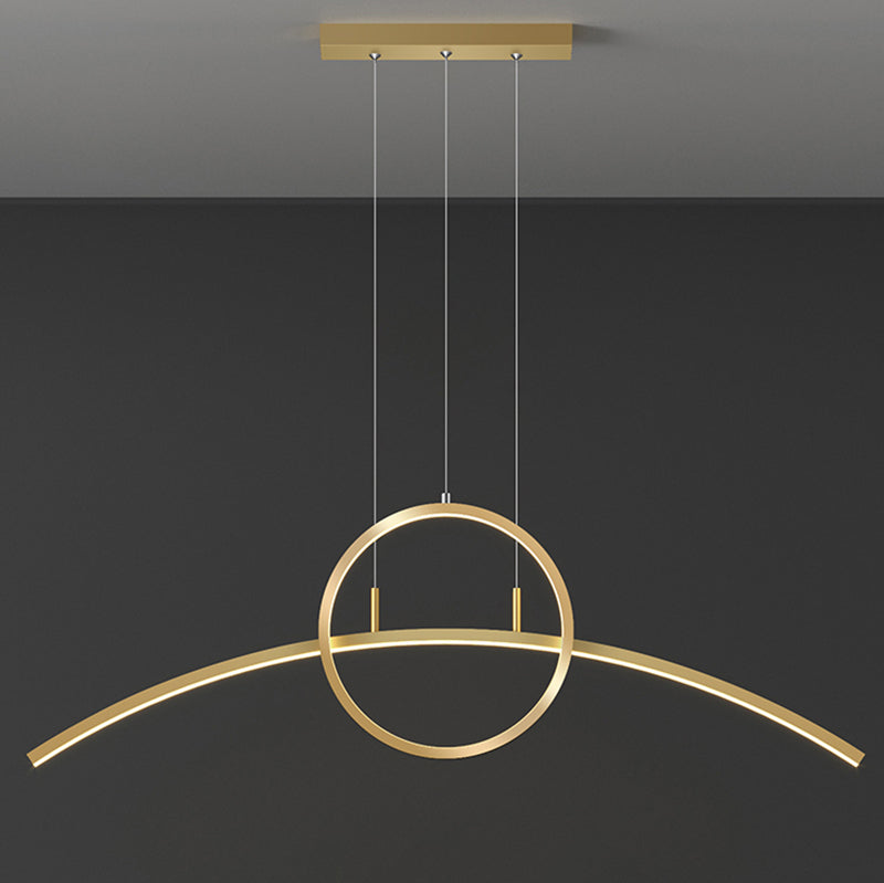 Linear Shape Island Lights Contemporary Metal 2 Light Pendant Light Fixtures