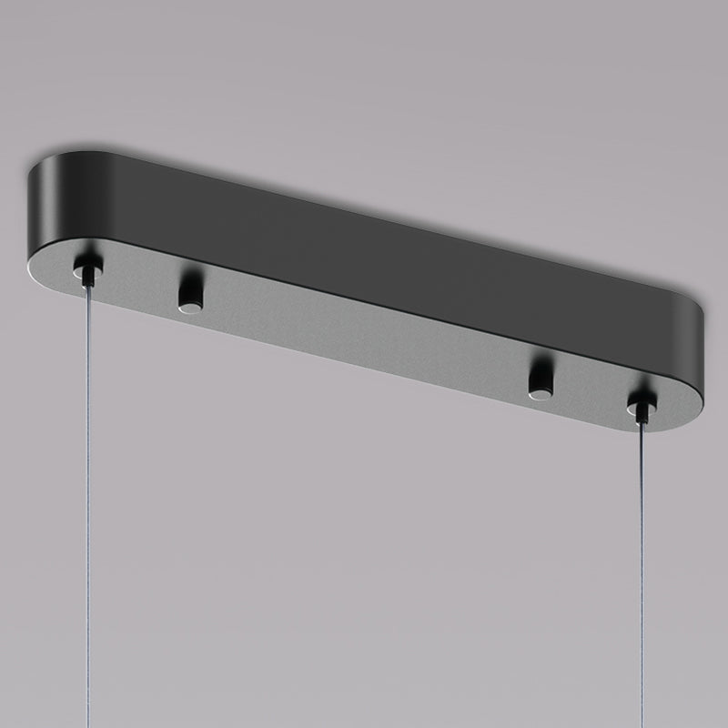 Linear LED Island Light Modern Style Metal Hanging Light for Dining Room