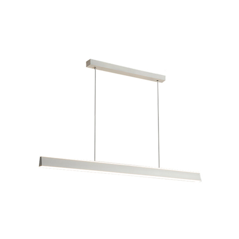Simple LED Island Light Modern Style White Hanging Light for Dining Room