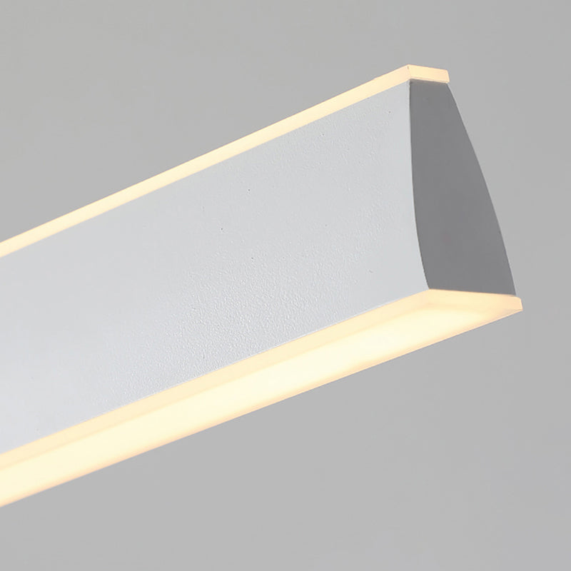 Simple LED Island Light Modern Style White Hanging Light for Dining Room