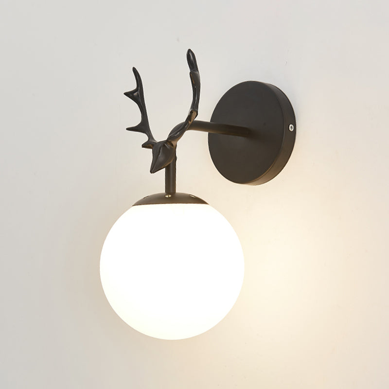 Ball Wall Mounted Lamps Modern Style Glass 1 Light Wall Lighting Ideas