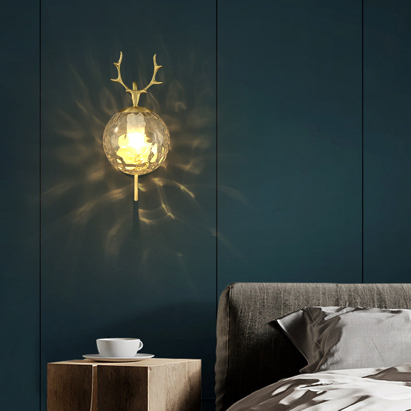 Ball Wall Mounted Lamps Modern Style Glass 1 Light Wall Lighting Ideas