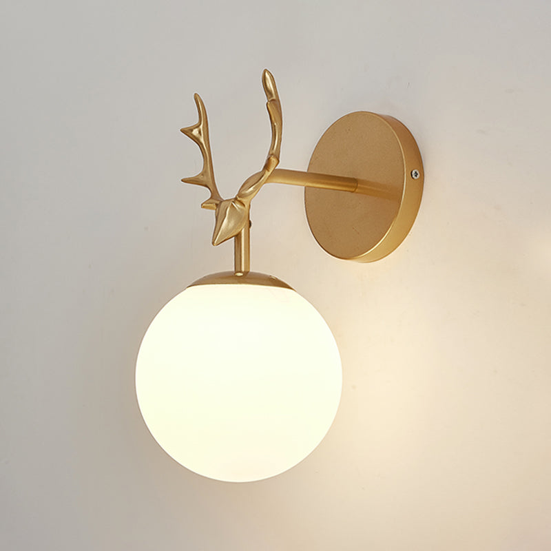 Ball Wall Mounted Lamps Modern Style Glass 1 Light Wall Lighting Ideas