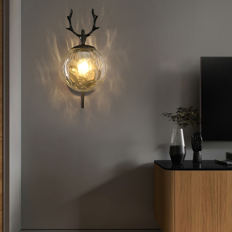 Ball Wall Mounted Lamps Modern Style Glass 1 Light Wall Lighting Ideas