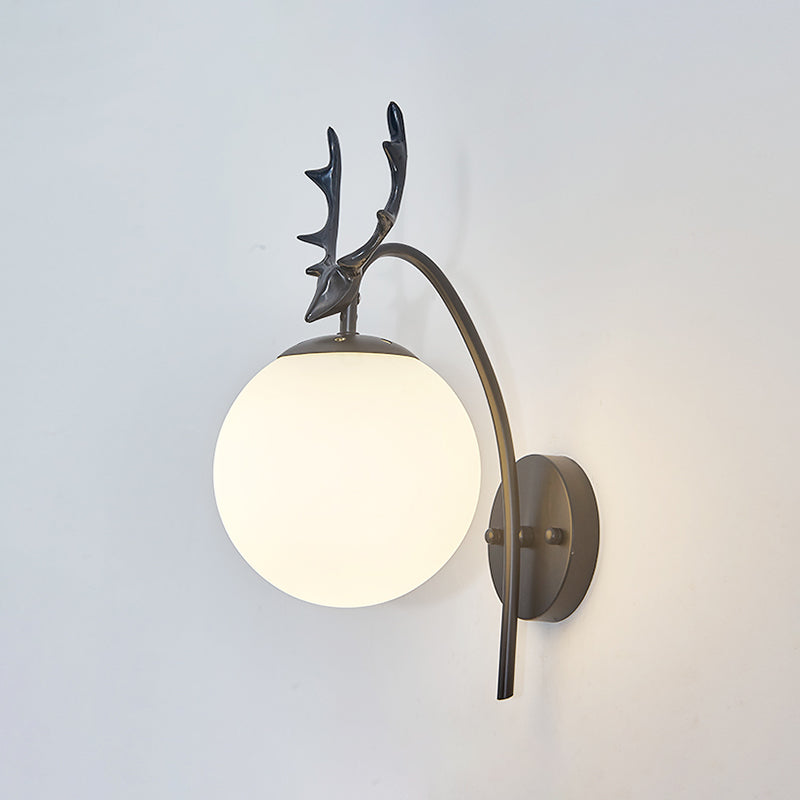 Ball Wall Mounted Lamps Modern Style Glass 1 Light Wall Lighting Ideas