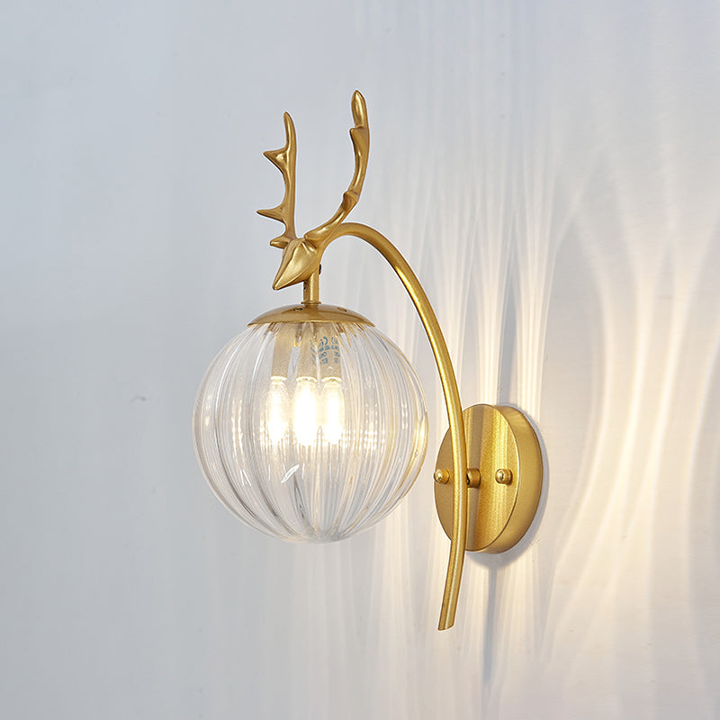 Ball Wall Mounted Lamps Modern Style Glass 1 Light Wall Lighting Ideas