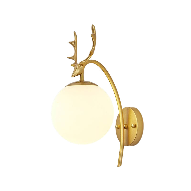 Ball Wall Mounted Lamps Modern Style Glass 1 Light Wall Lighting Ideas