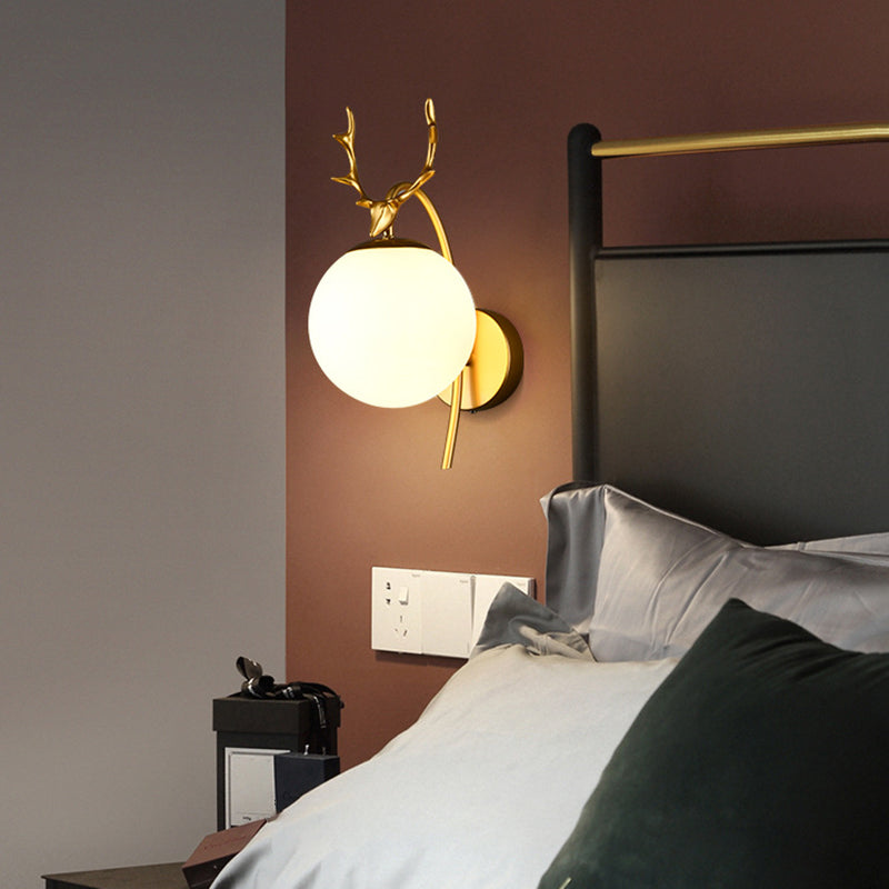 Ball Wall Mounted Lamps Modern Style Glass 1 Light Wall Lighting Ideas