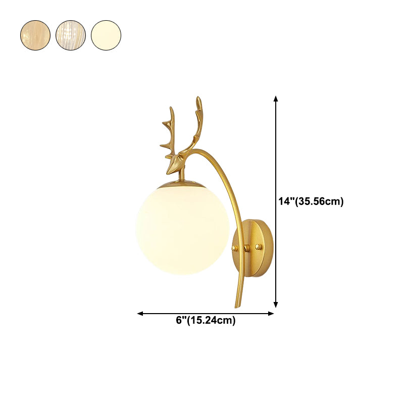 Ball Wall Mounted Lamps Modern Style Glass 1 Light Wall Lighting Ideas