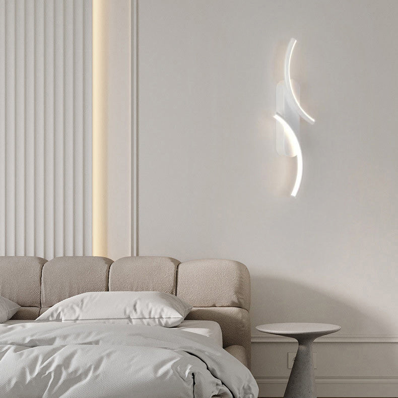 Metal Linear Shape Wall Mount Lighting Modern 2-Lights Wall Mount Light Fixture