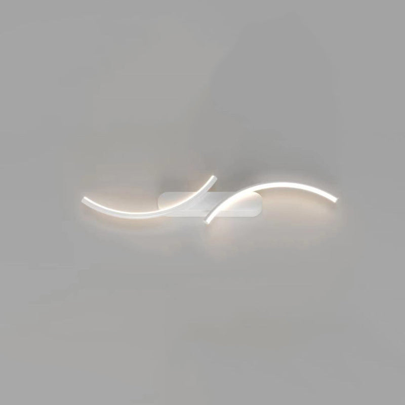 Metal Linear Shape Wall Mount Lighting Modern 2-Lights Wall Mount Light Fixture