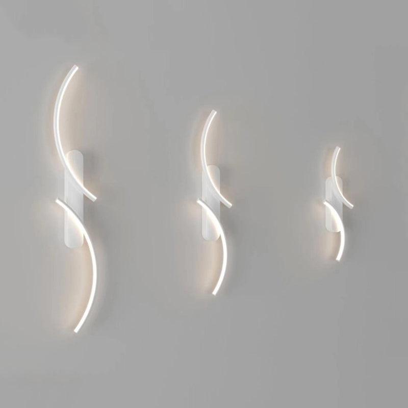 Metal Linear Shape Wall Mount Lighting Modern 2-Lights Wall Mount Light Fixture