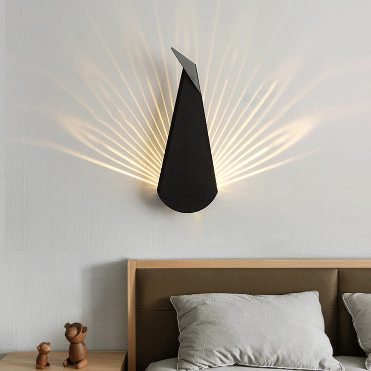 1-Light Geometric Wall Lights Modern Style Metal Wall Light Sconce