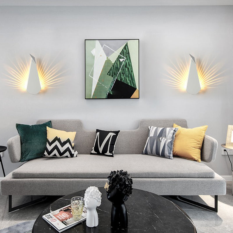 1-Light Geometric Wall Lights Modern Style Metal Wall Light Sconce