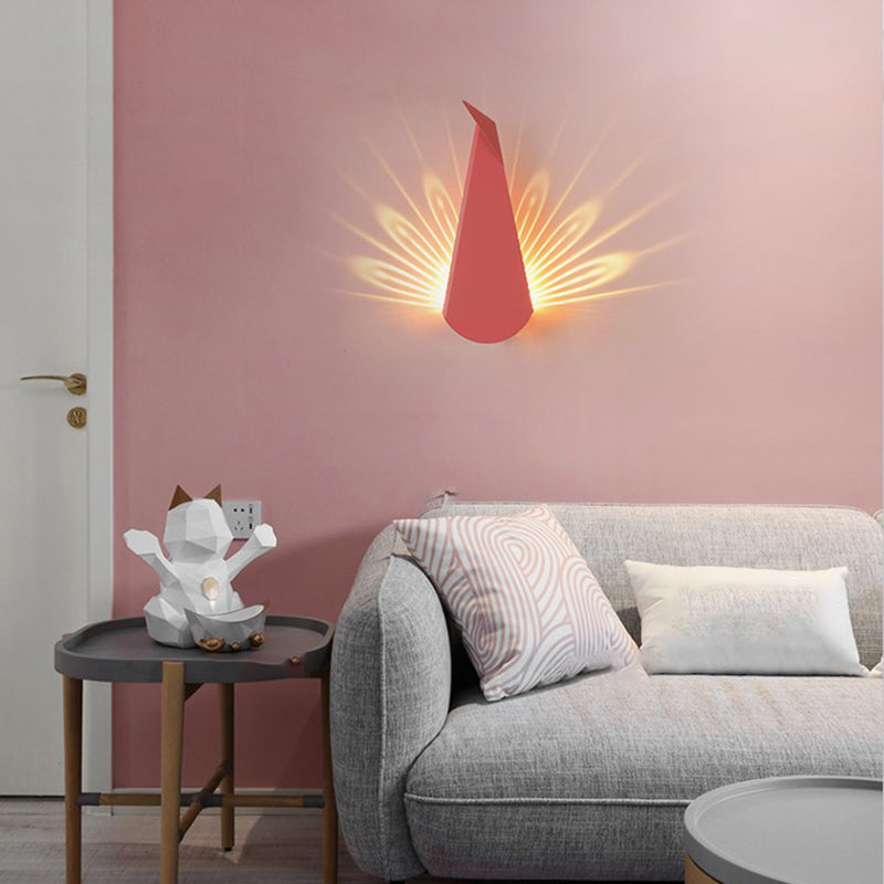 1-Light Geometric Wall Lights Modern Style Metal Wall Light Sconce