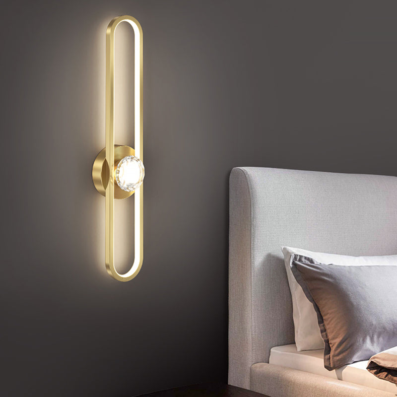 Brass Geometric Wall Light Nordic Style LED Wall Sconce for Living Room