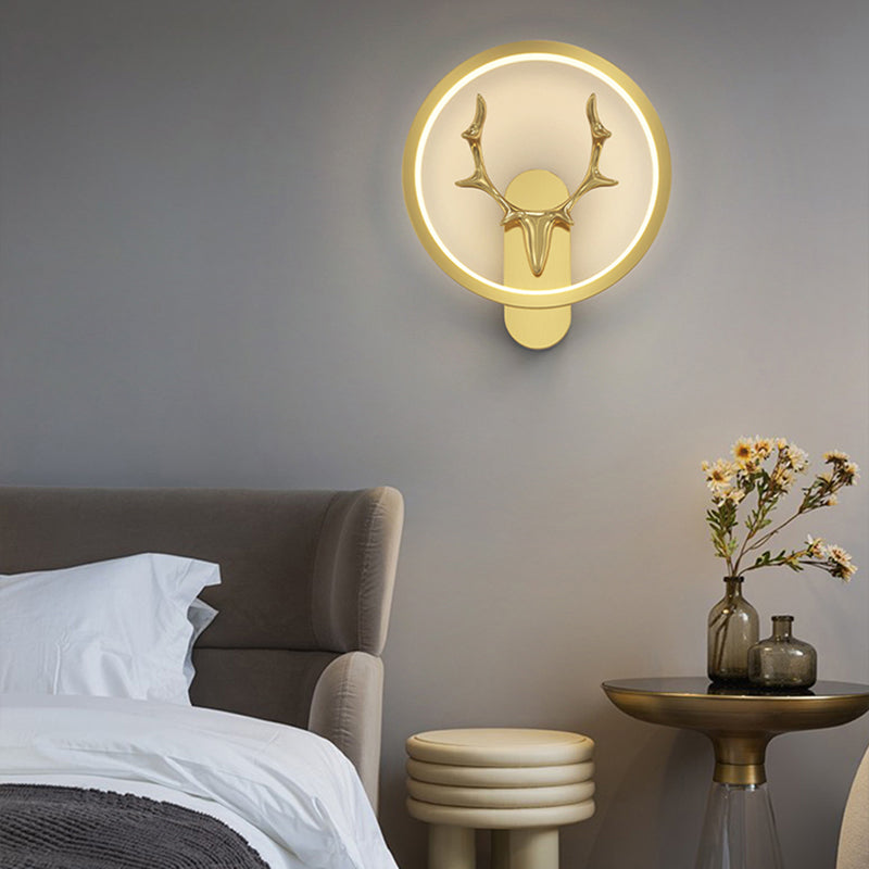 Brass Geometric Wall Light Nordic Style LED Wall Sconce for Living Room