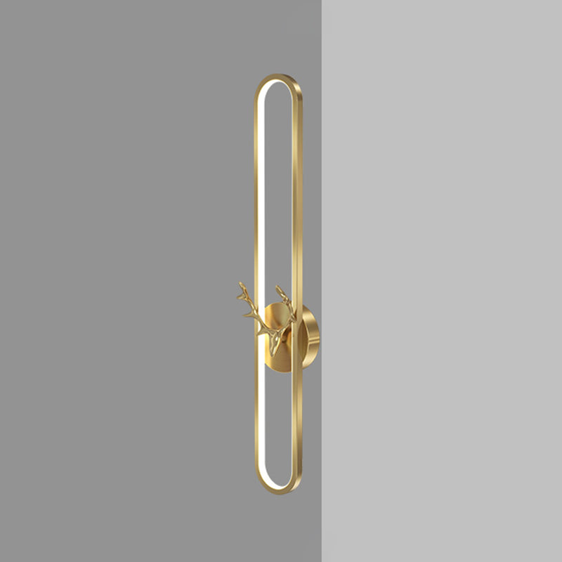 Brass Geometric Wall Light Nordic Style LED Wall Sconce for Living Room