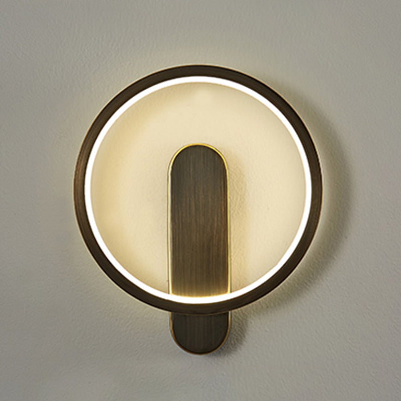 Brass Geometric Wall Light Nordic Style LED Wall Sconce for Living Room