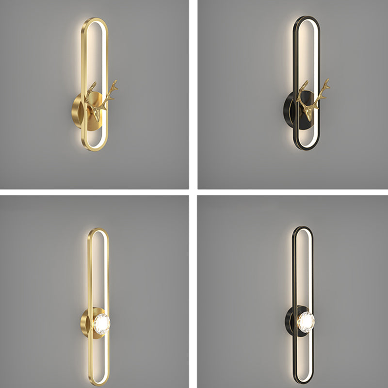 Brass Geometric Wall Light Nordic Style LED Wall Sconce for Living Room