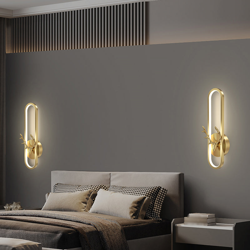 Brass Geometric Wall Light Nordic Style LED Wall Sconce for Living Room