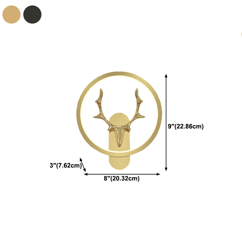 Brass Geometric Wall Light Nordic Style LED Wall Sconce for Living Room