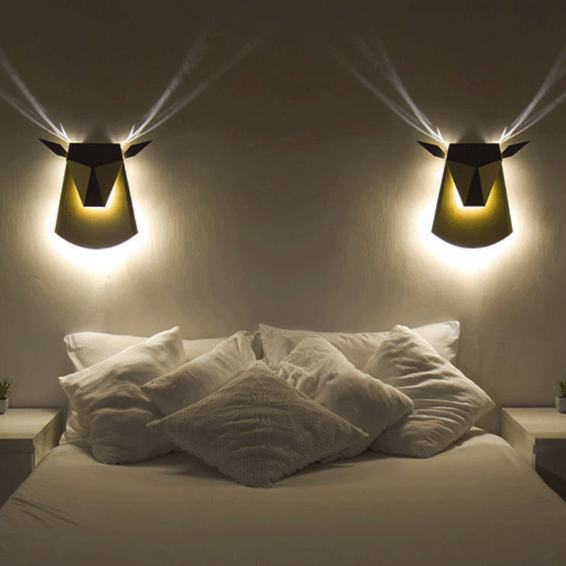 1-Light Geometric Wall Lamps Modern Style Metal Wall Light Sconce