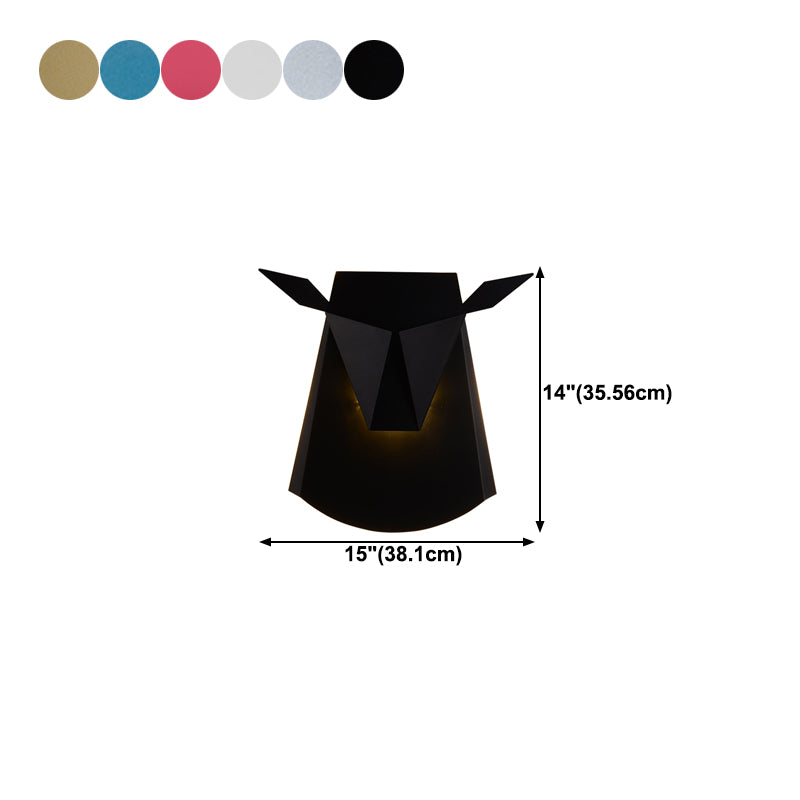 1-Light Geometric Wall Lamps Modern Style Metal Wall Light Sconce