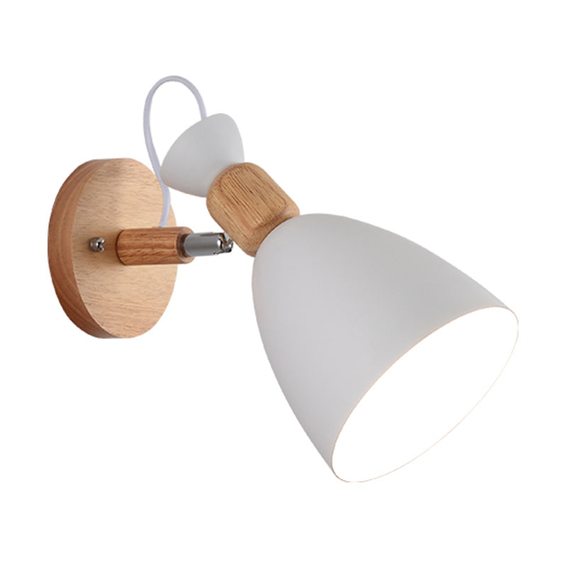 1 Light Wall Sconce Modern Macaron Style Metal Wall Lighting for Living Room