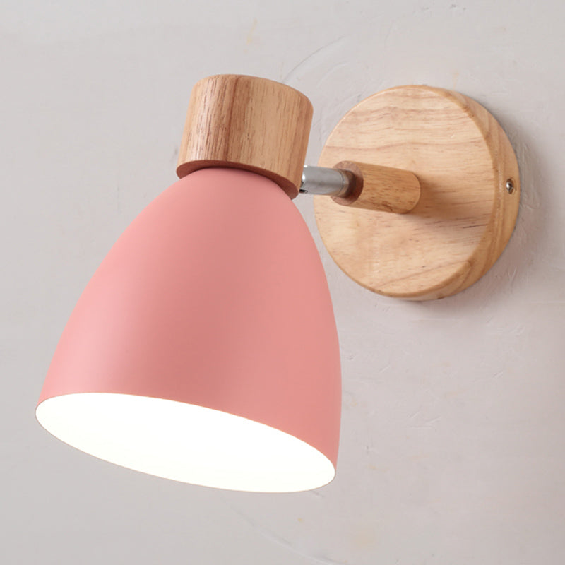 1 Light Wall Sconce Modern Macaron Style Metal Wall Lighting for Living Room