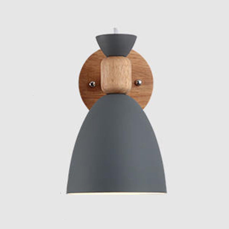 1 Light Wall Sconce Modern Macaron Style Metal Wall Lighting for Living Room