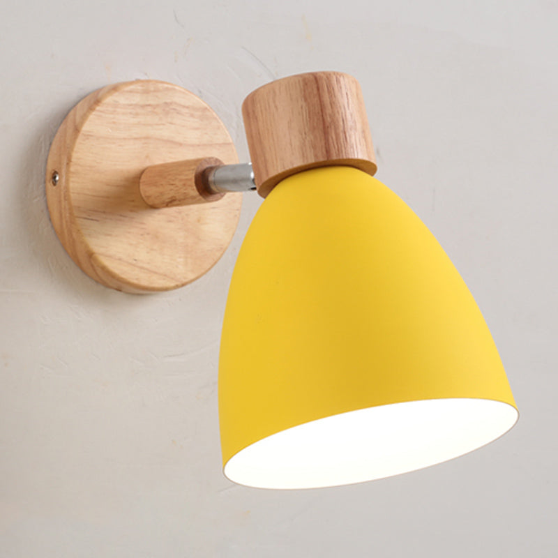 1 Light Wall Sconce Modern Macaron Style Metal Wall Lighting for Living Room