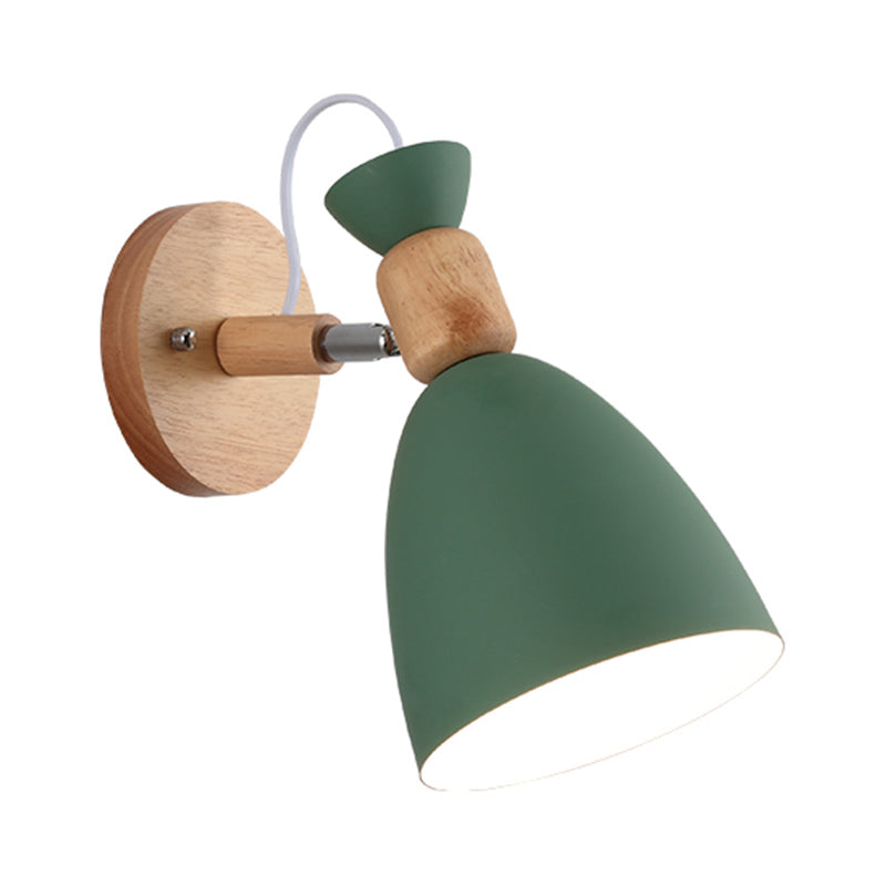 1 Light Wall Sconce Modern Macaron Style Metal Wall Lighting for Living Room