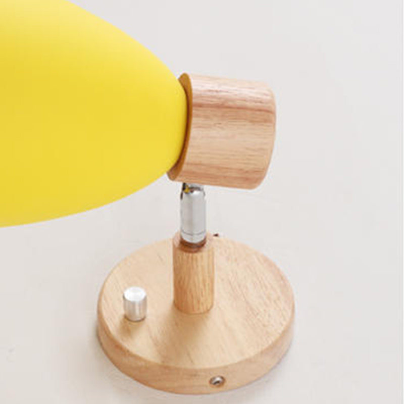 1 Light Wall Sconce Modern Macaron Style Metal Wall Lighting for Living Room