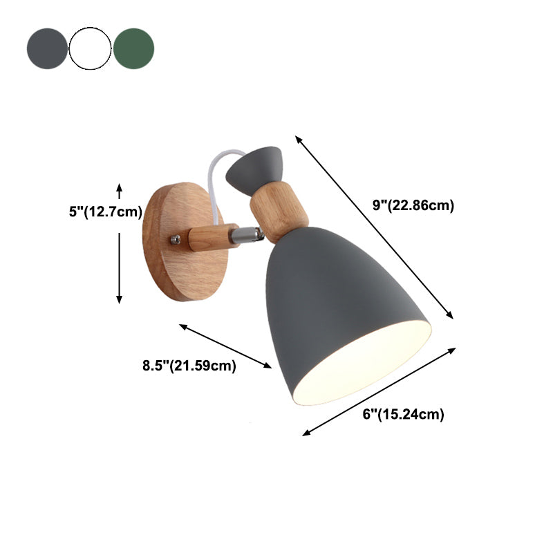 1 Light Wall Sconce Modern Macaron Style Metal Wall Lighting for Living Room