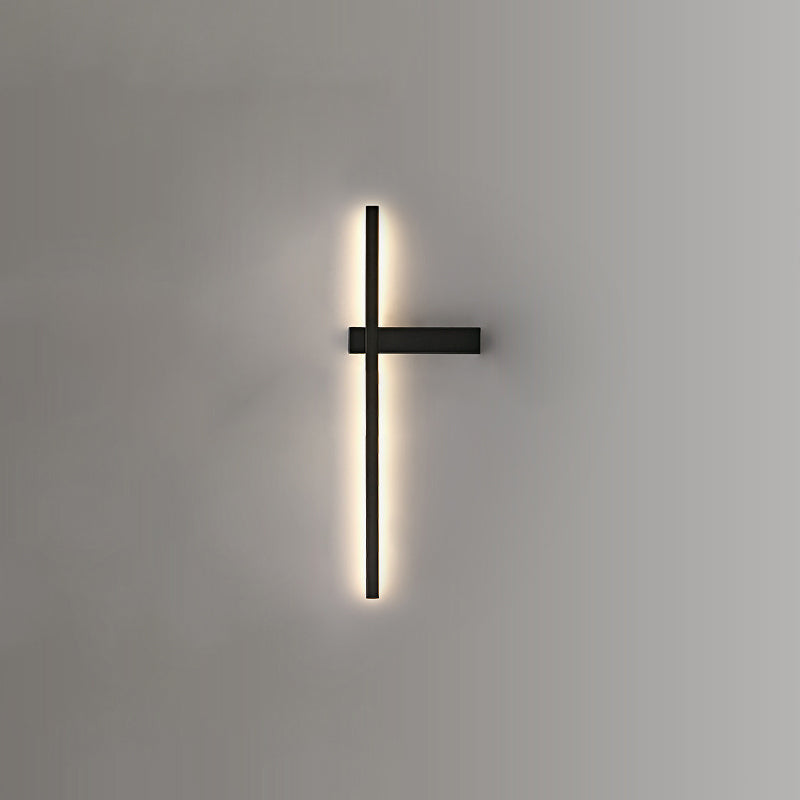Brass Straight Wall Light Nordic Style 1 Light LED Wall Sconce for Living Room