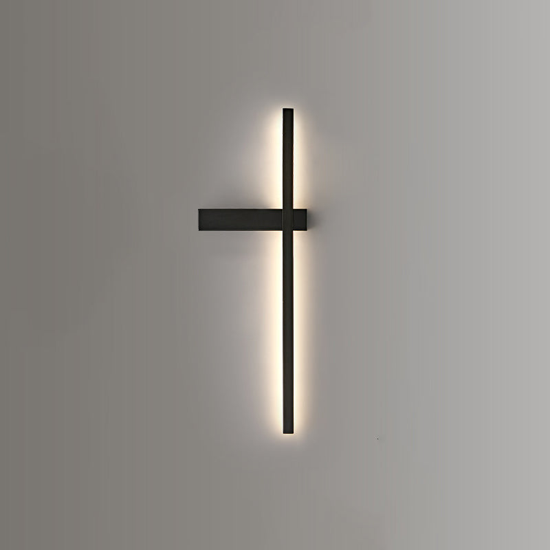 Brass Straight Wall Light Nordic Style 1 Light LED Wall Sconce for Living Room