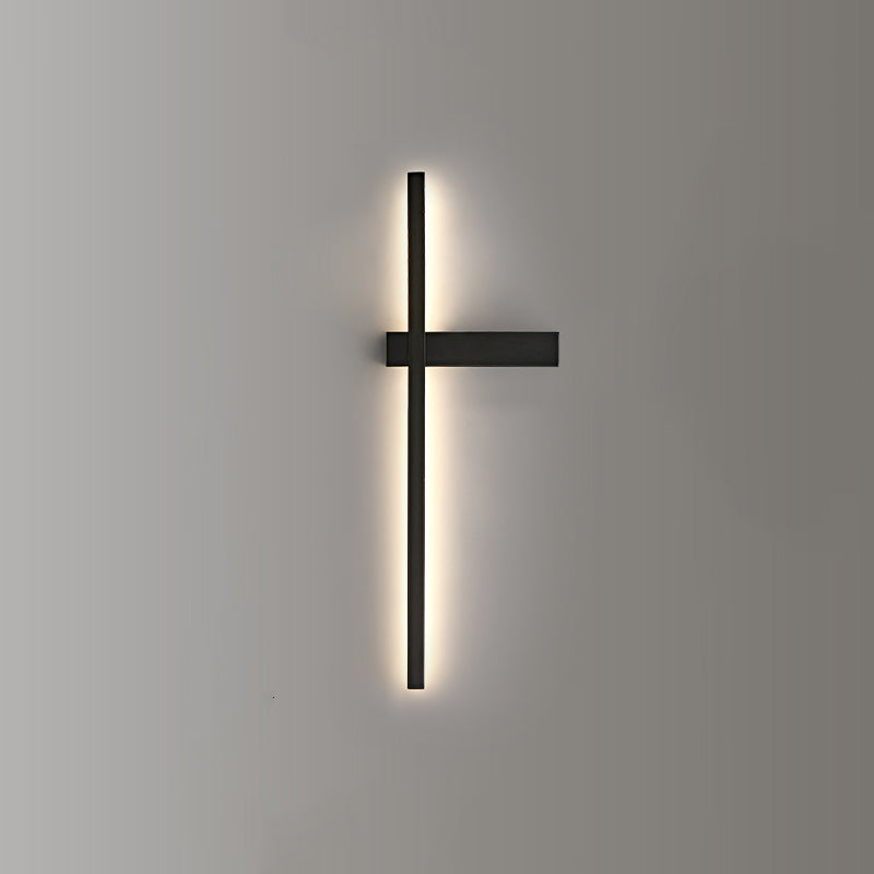 Brass Straight Wall Light Nordic Style 1 Light LED Wall Sconce for Living Room