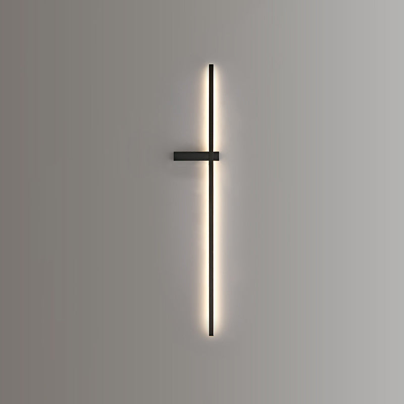 Brass Straight Wall Light Nordic Style 1 Light LED Wall Sconce for Living Room