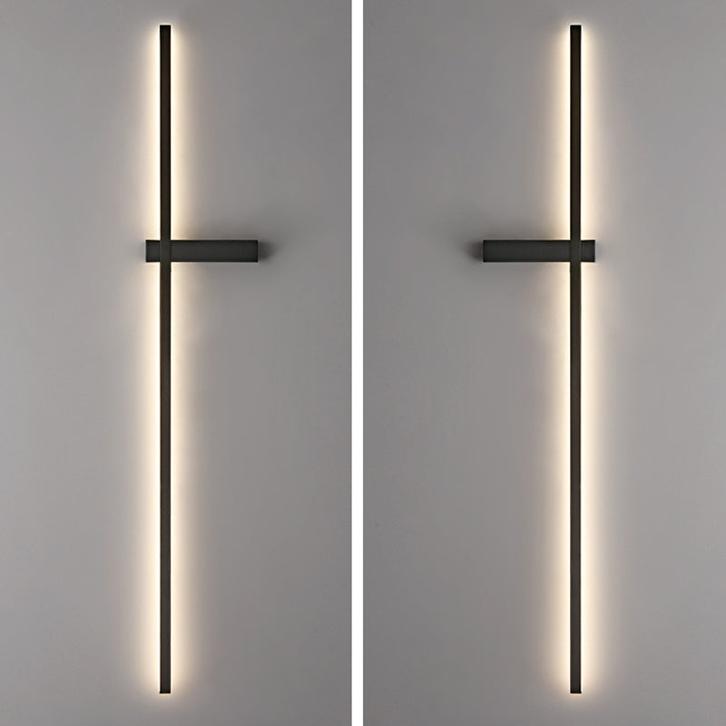 Brass Straight Wall Light Nordic Style 1 Light LED Wall Sconce for Living Room